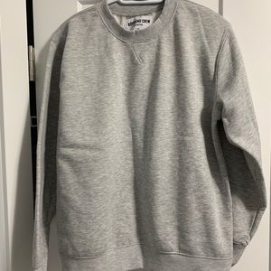 Grey fleece bf crew neck sweater